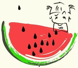 吃瓜家族怎么画图片